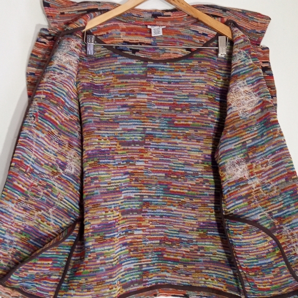 Graff by Um Company multi color handwoven button down jacket with embroidery - Picture 14 of 15